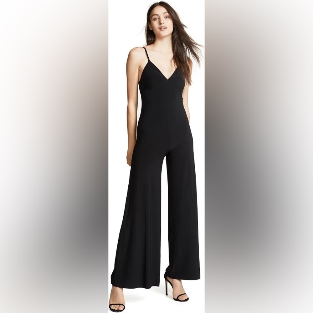Norma Kamali Black Wide Leg Jumpsuit